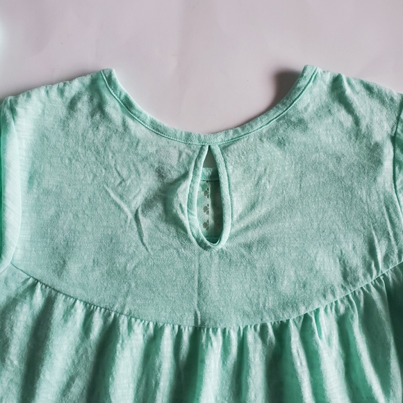 Old Navy Girl's Lace Panel Tunic with 3/4 Sleeves, Aqua, L - Picture 5 of 7